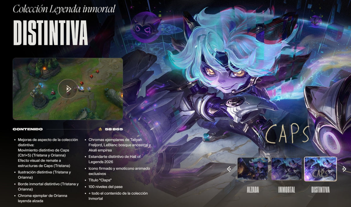 Hall of Legends: Leyenda inmortal distintiva